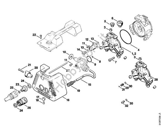 Coperchio pompa RE 110 K, RE 120 K Idropulitrice elettrica (RE) RE 110 K della marca STIHL