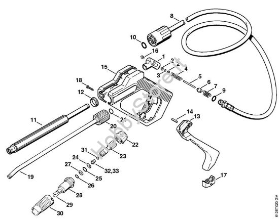 Pistola, tubo nebulizzatore RE 110 K con interruttore automatico Idropulitrice elettrica (RE) RE 120 K della marca STIHL