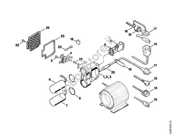 Scatola interruttore Idropulitrice elettrica (RE) RE 120 K della marca STIHL