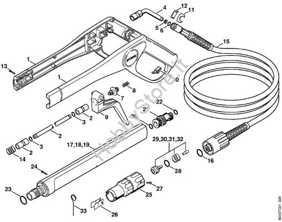 Pistola, tubo nebulizzatore Idropulitrice elettrica (RE) RE 125 K della marca STIHL