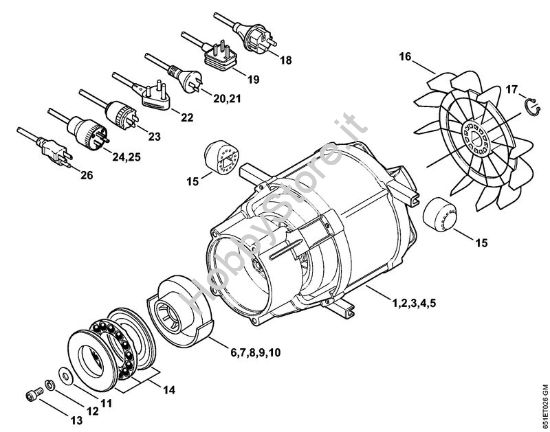 Elettromotore, Cavo di collegamento Idropulitrice elettrica (RE) RE 128 PLUS della marca STIHL