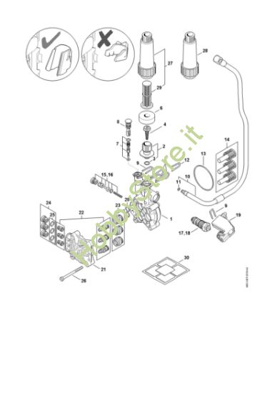 Picture of Pompa, blocco valvole RE 130 PLUS