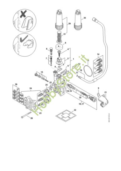 Picture of Pompa, blocco valvole RE 130 PLUS