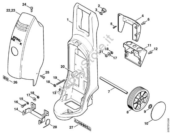 Carrello, cappottatura Idropulitrice elettrica (RE) RE 141 K PLUS della marca STIHL