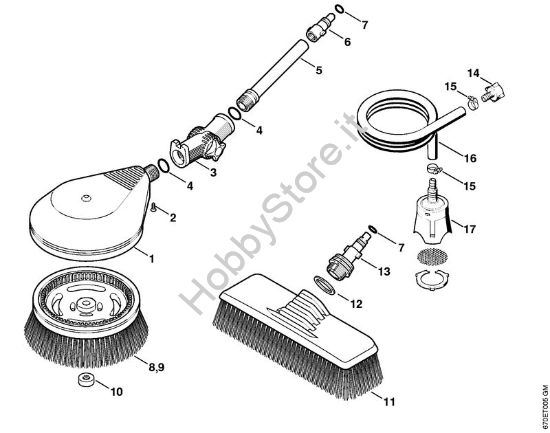 Spazzola di lavaggio, tubo di aspirazione Idropulitrice elettrica (RE) RE 142 PLUS della marca STIHL