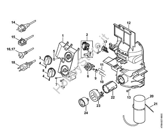 Cassetta di distribuzione Idropulitrice elettrica (RE) RE 143 PLUS della marca STIHL