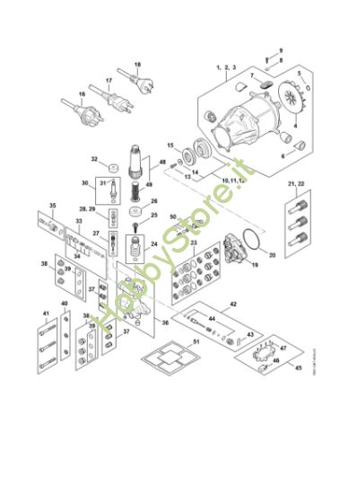 Picture of Elettromotore, Cavo di collegamento, Blocco valvola, Pompa RE 150 RE 150