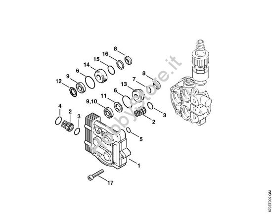 Blocco valvole Idropulitrice elettrica (RE) RE 161 K PLUS della marca STIHL