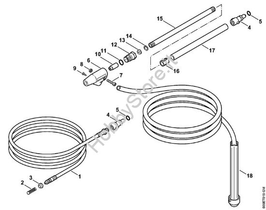 Corredo di pulizia tubo, Dispositivo per getto di sabbia a umido Idropulitrice elettrica (RE) RE 162 PLUS della marca STIHL