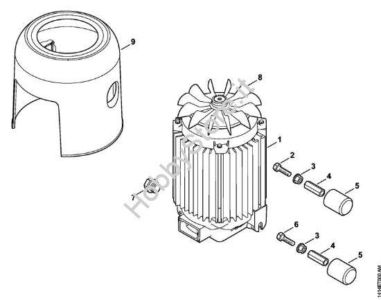 Elettromotore, Carenatura ventola Idropulitrice elettrica (RE) RE 230 della marca STIHL