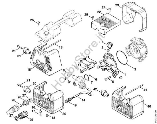 Coperchio pompa Idropulitrice elettrica (RE) RE 240 K della marca STIHL