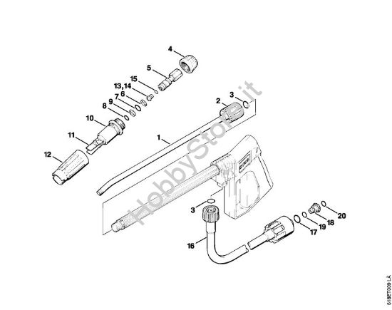 Tubo spruzzatore Idropulitrice elettrica (RE) RE 250 K della marca STIHL