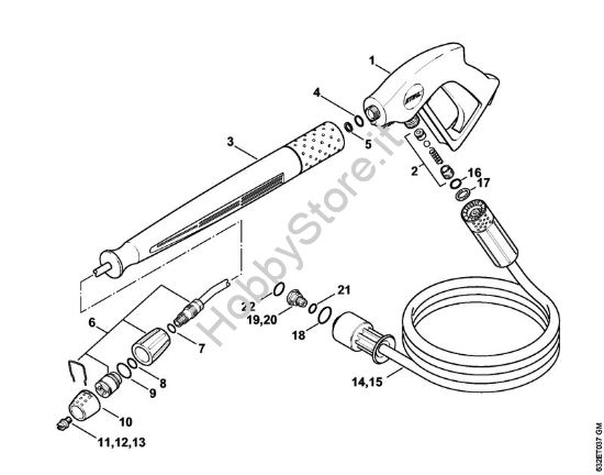 Pistola, tubo nebulizzatore Idropulitrice elettrica (RE) RE 280 K della marca STIHL