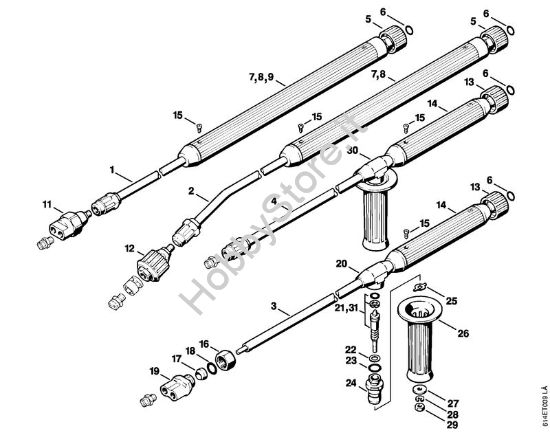 Tubo spruzzatore Idropulitrice elettrica (RE) RE 300 K della marca STIHL