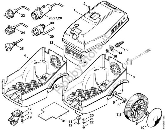 Cappottatura Idropulitrice elettrica (RE) RE 310 K della marca STIHL
