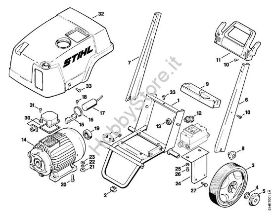 Elettromotore, carrello Idropulitrice elettrica (RE) RE 330 K della marca STIHL