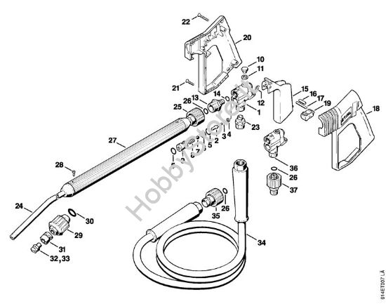 Pistola, tubo nebulizzatore Idropulitrice elettrica (RE) RE 330 K della marca STIHL