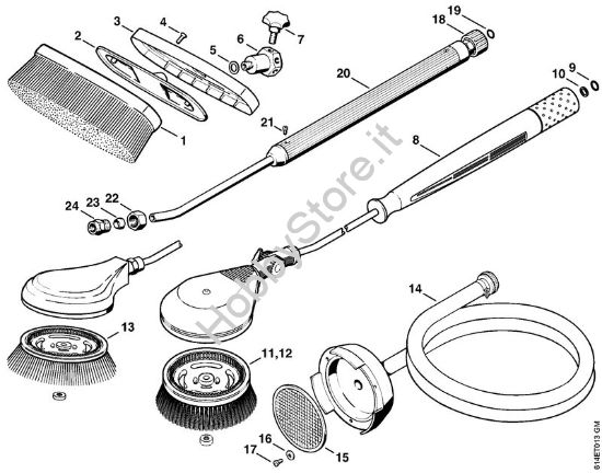 Spazzola di lavaggio, tubo di aspirazione Idropulitrice elettrica (RE) RE 340 K della marca STIHL