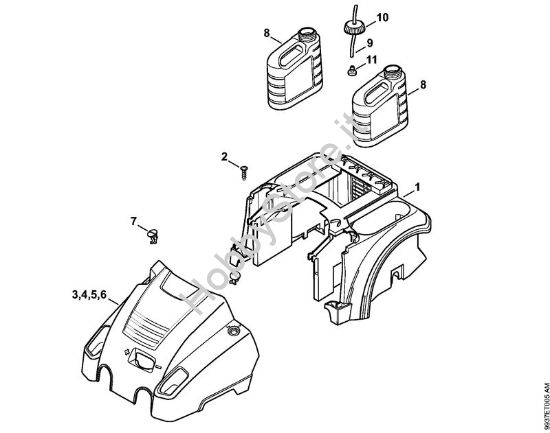 Corpo, Cappottatura, Serbatoio Idropulitrice elettrica (RE) RE 362 della marca STIHL