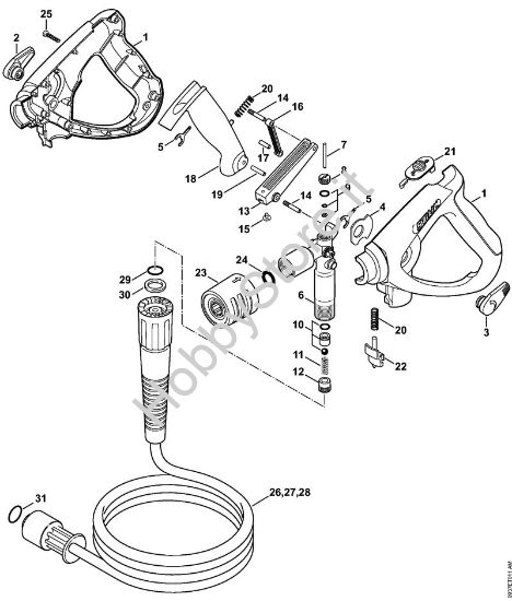 Pistola, tubo flessibile alta pressione Idropulitrice elettrica (RE) RE 362 della marca STIHL