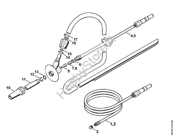 Corredo di pulizia tubo, Dispositivo per getto di sabbia a umido Idropulitrice elettrica (RE) RE 362 PLUS della marca STIHL