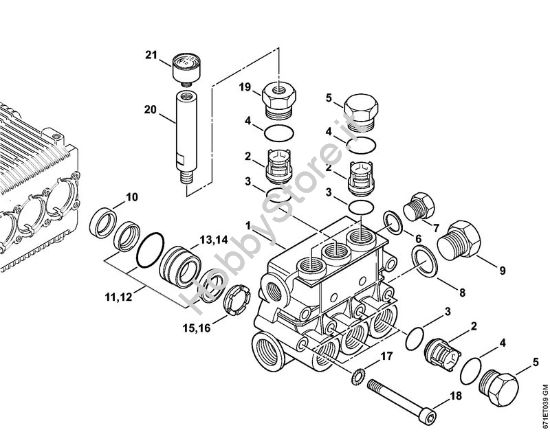 Blocco valvole Idropulitrice elettrica (RE) RE 461 PLUS della marca STIHL