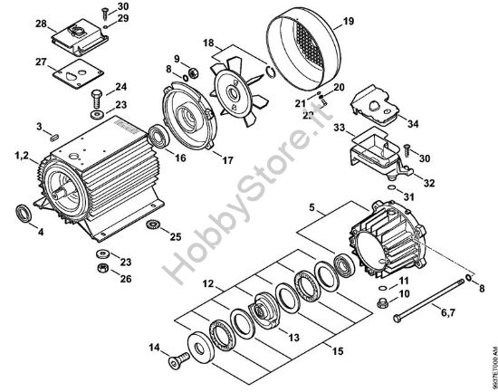 Elettromotore, Corpo propulsore Idropulitrice elettrica (RE) RE 462 della marca STIHL