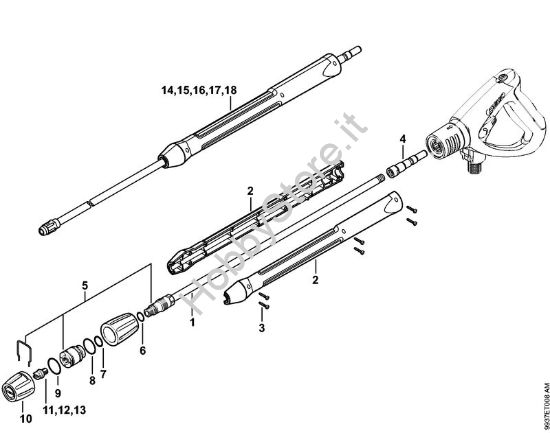 Tubo spruzzatore Idropulitrice elettrica (RE) RE 462 PLUS della marca STIHL