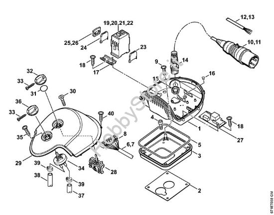 Cassetta di distribuzione Idropulitrice elettrica (RE) RE 471 PLUS della marca STIHL