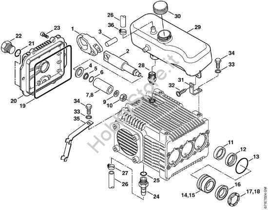 Pompa, pistone Idropulitrice elettrica (RE) RE 471 PLUS della marca STIHL