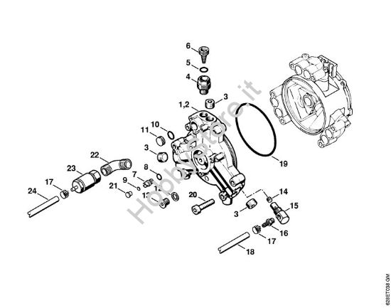 Coperchio pompa Idropulitrice elettrica (RE) RE 500 W della marca STIHL