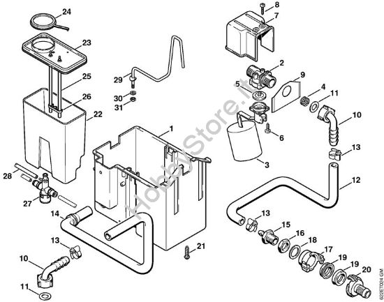 Cassetta acqua Idropulitrice elettrica (RE) RE 520 W della marca STIHL