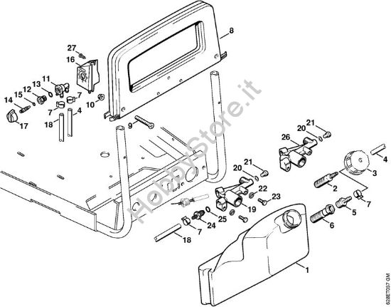Contenitore, valvola dosatrice Idropulitrice elettrica (RE) RE 530 W della marca STIHL