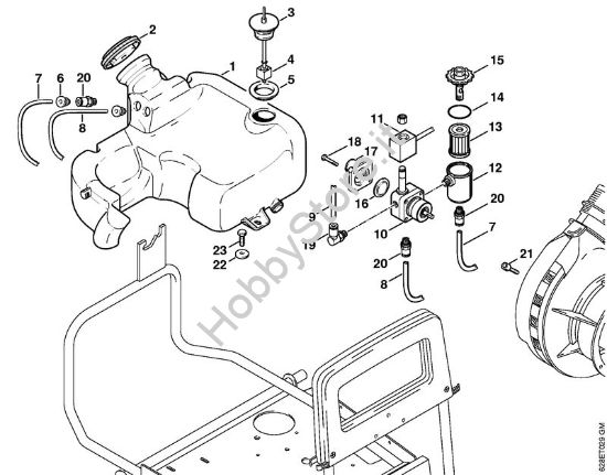 Serbatoio carburante, pompa di alimentazione Idropulitrice elettrica (RE) RE 530 W della marca STIHL