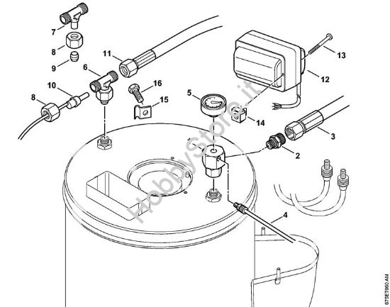 Scambiatore di calore, trasformatore di accensione Idropulitrice elettrica (RE) RE 551 PLUS della marca STIHL