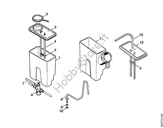 Cassetta acqua    X 35 799 999 Idropulitrice elettrica (RE) RE 560 W della marca STIHL