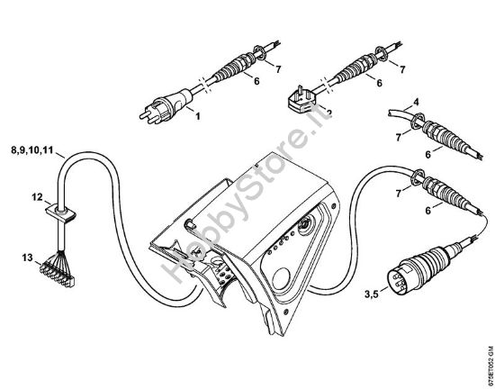 Cassetta di distribuzione, cavo di collegamento Idropulitrice elettrica (RE) RE 581 della marca STIHL
