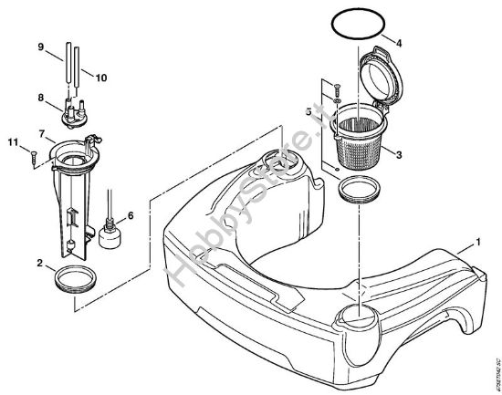 Serbatoio carburante Idropulitrice elettrica (RE) RE 581 della marca STIHL