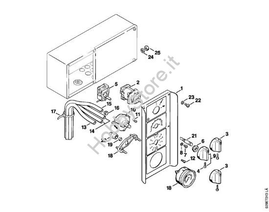 Quadro di controllo Idropulitrice elettrica (RE) RE 630 W della marca STIHL