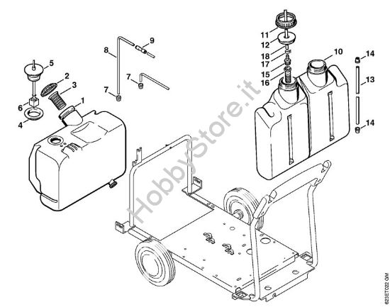 Serbatoio combustibile, contenitore detersivo Idropulitrice elettrica (RE) RE 660 W della marca STIHL