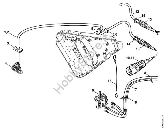 Cassetta di distribuzione, cavo di collegamento Idropulitrice elettrica (RE) RE 661 della marca STIHL