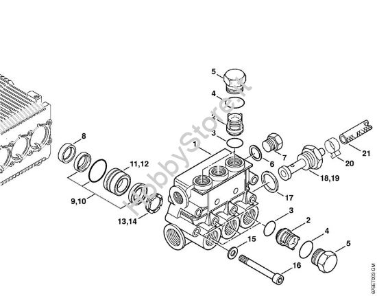 Blocco valvole Idropulitrice elettrica (RE) RE 661 PLUS della marca STIHL