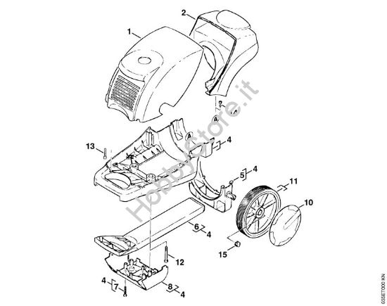 Cappottatura, carrello Idropulitrice elettrica (RE) RE 820 KM della marca STIHL