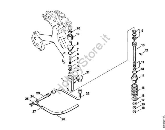 Valvola di sicurezza Idropulitrice elettrica (RE) RE 830 W della marca STIHL