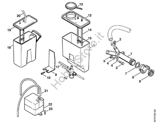 Cassetta acqua    X 35 800 836 Idropulitrice elettrica (RE) RE 840 W della marca STIHL