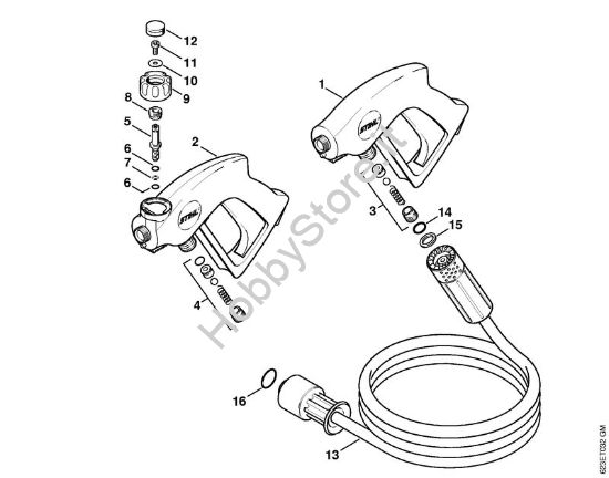 Pistola, tubo flessibile alta pressione Idropulitrice elettrica (RE) RE 880 W della marca STIHL