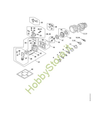 Picture of Elettromotore, Cavo di collegamento, Blocco valvola, Pompa RE 90.0