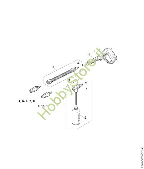 Picture of Pistola, tubo nebulizzatore RE 90.0 PLUS