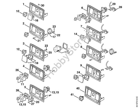 Console, interrutore Aspiratori (SE) SE 100 della marca STIHL
