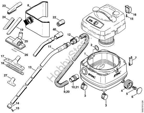 Contenitore, utensili Aspiratori (SE) SE 120 E della marca STIHL